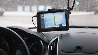 开车车全球定位系统(gps)设备指示板
